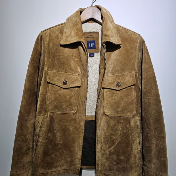 GAP 스웨이드 레더 자켓  (S) /AVIREX 가죽자켓