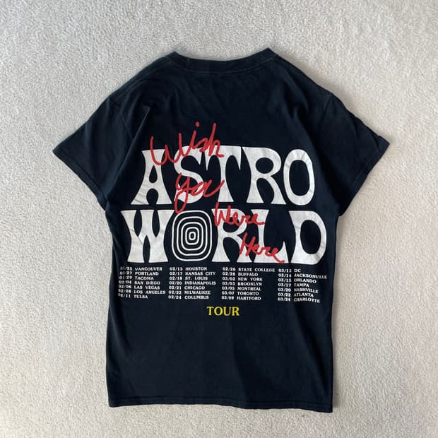 트래비스 스캇 ASTROWORLD 투어 프린팅 반팔