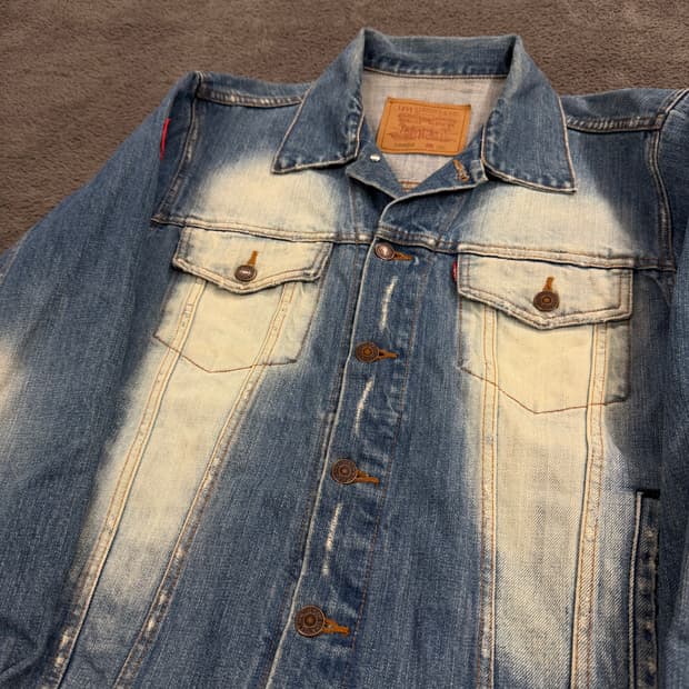 [ 정품/100 ] 리바이스 빈티지 70506 패치 데님 트러커 청자켓