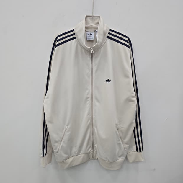 아디다스 삼선 아이보리 트랙탑 져지