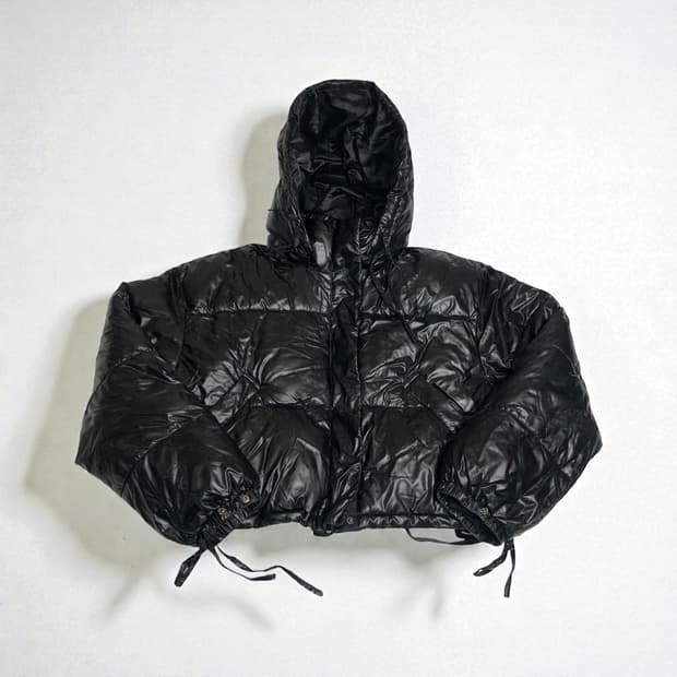 론론 크롭 패딩 