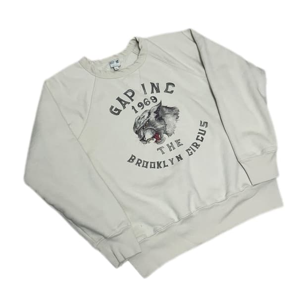 GAP X 브루클린 서커스 아이보리 스웻셔츠