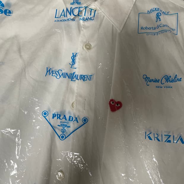 꼼데가르송 PLAY 화이트 셔츠 M