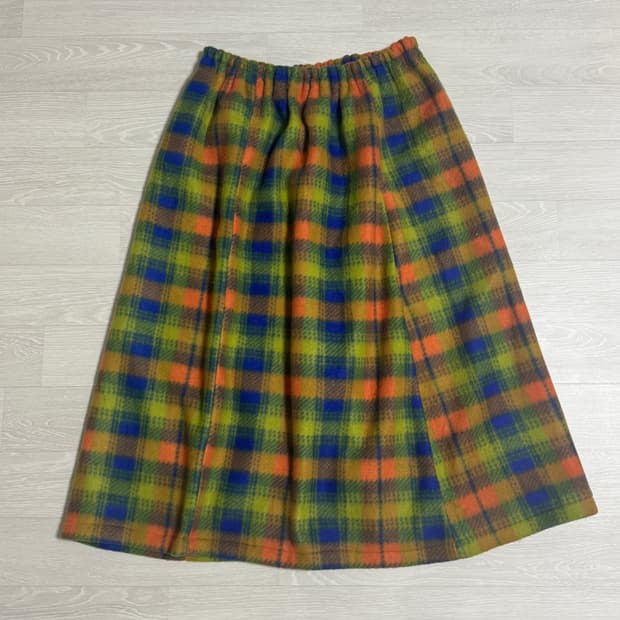 🍀 컬러 체크 밴딩 롱 스커트 🍀