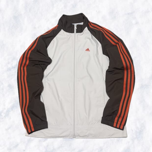 아디다스 크림 초코 바람막이