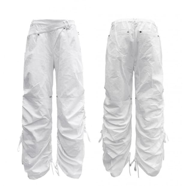 NACHE 나체 layered bounded pants (WHITE)