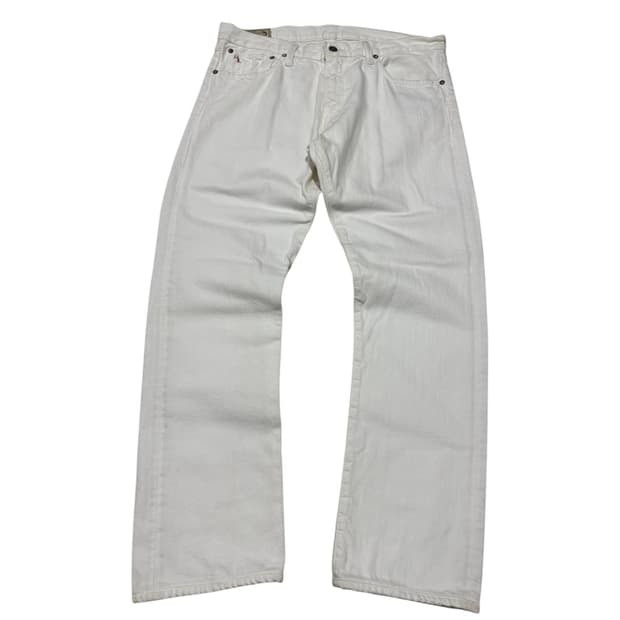 폴로 varick 스트레이트 화이트 데님팬츠 34 