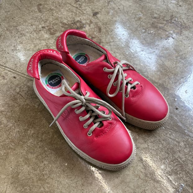 80-90s 트래블폭스 이탈리아 레더 스니커즈