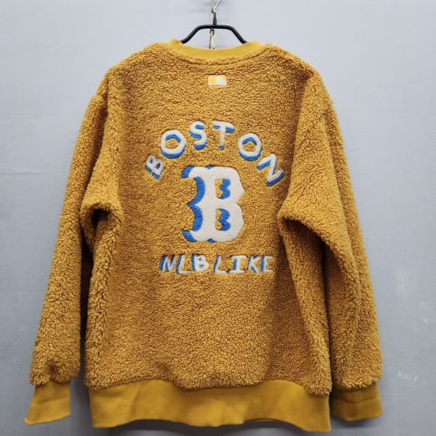 MLB 보스턴 빅로고 뽀글이 오버핏 맨투맨 S(L)