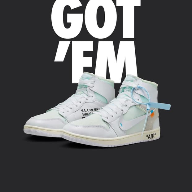나이키 조던 1 x 버질 아블로 하이 알래스카 화이트 270