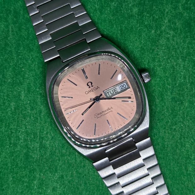 오메가 테레비 핑크골드 다이얼