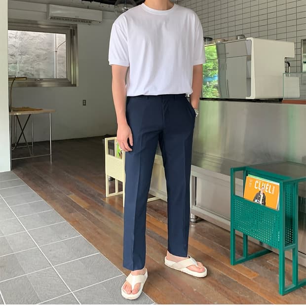 (새상품) 썸머 히든 밴딩 네이비 슬랙스 29~30
