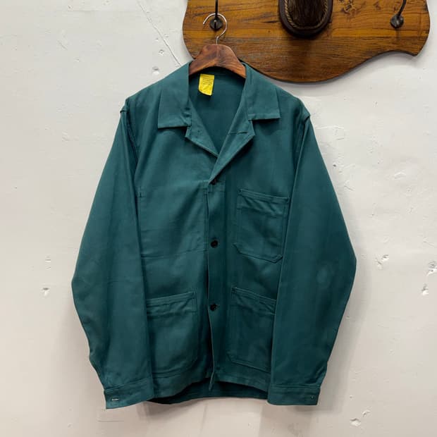 French Work Jacket Teal Green