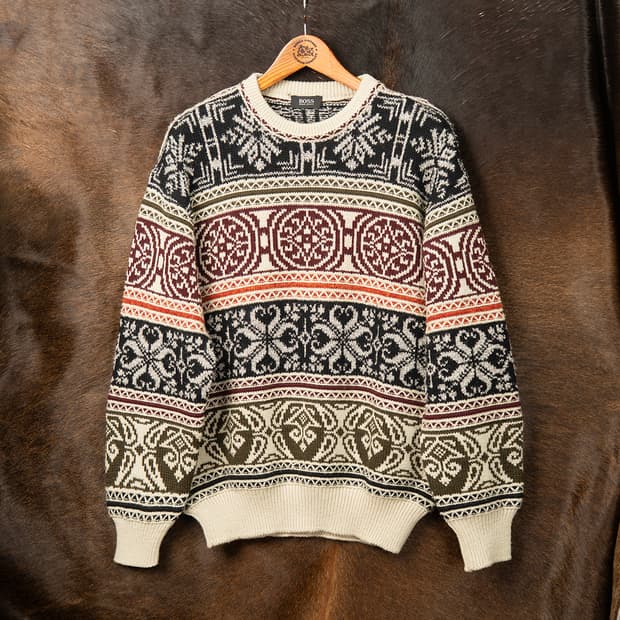 [107] 90s 휴고보스 노르딕 울 알파카 스웨터 