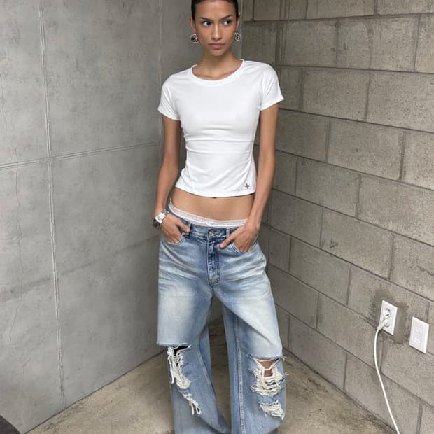 2000아카이브스 SNYDER DISTRESSED DENIM (BLUE)