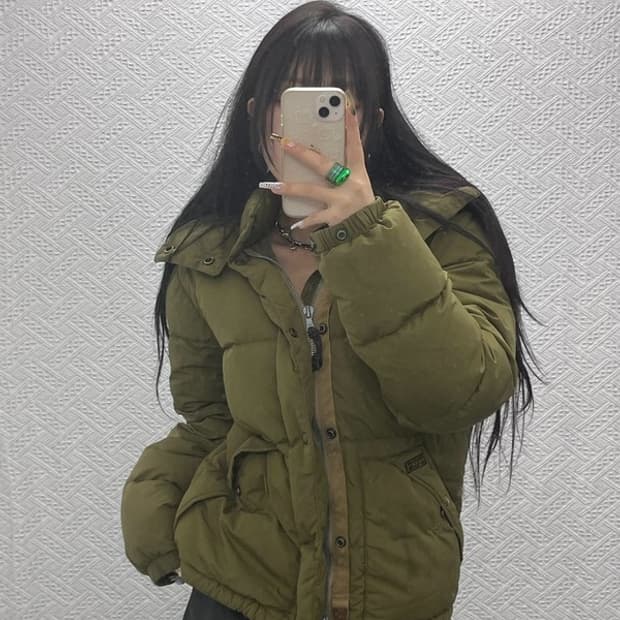 폴로 랄프로렌 올리브카키 오리털 푸퍼 패딩 S C07999