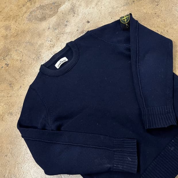 [정품/S] 스톤아일랜드 네이비 니트 스웨터 b17