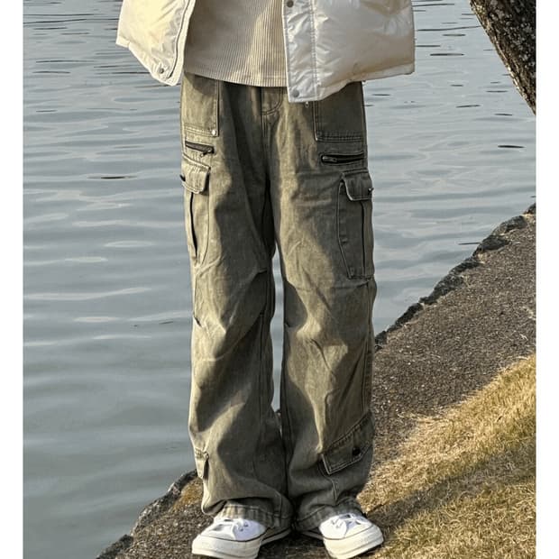 (구매) 우제트 빈티지 워싱 카고 팬츠 삽니다