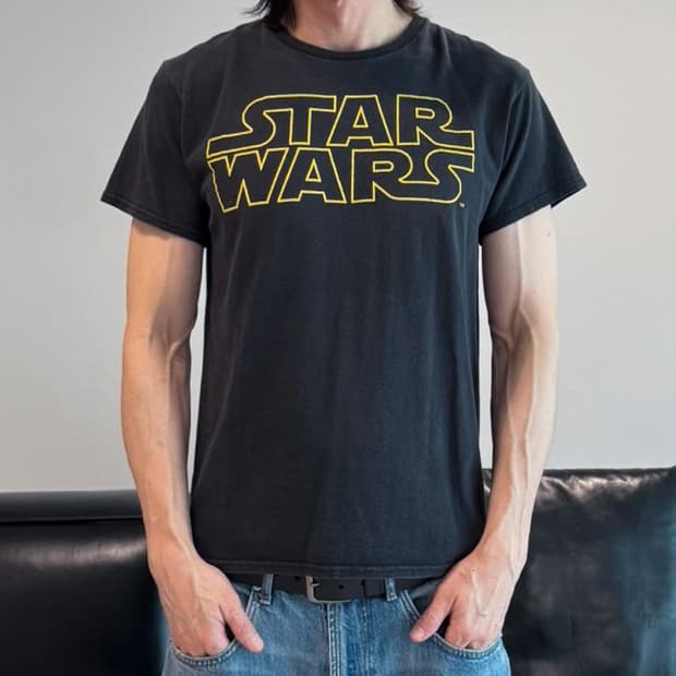 Star Wars Official Yellow Logo Graphic T