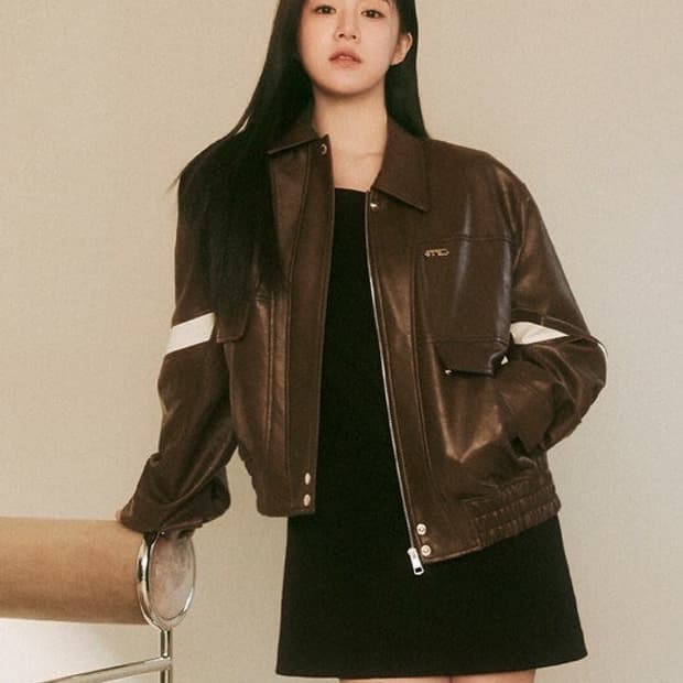 마리떼 레더자켓 (고윤정착용)