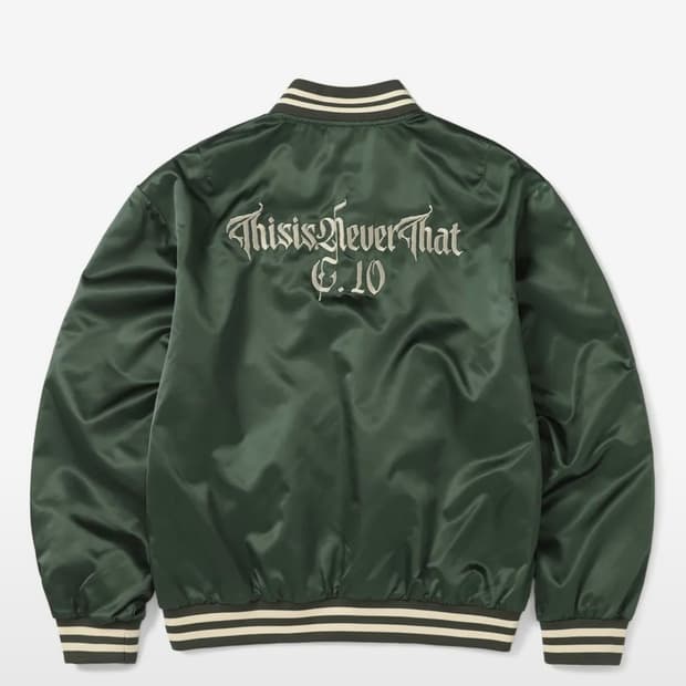 (XL)디스이즈네버댓 사틴 올리브 자켓