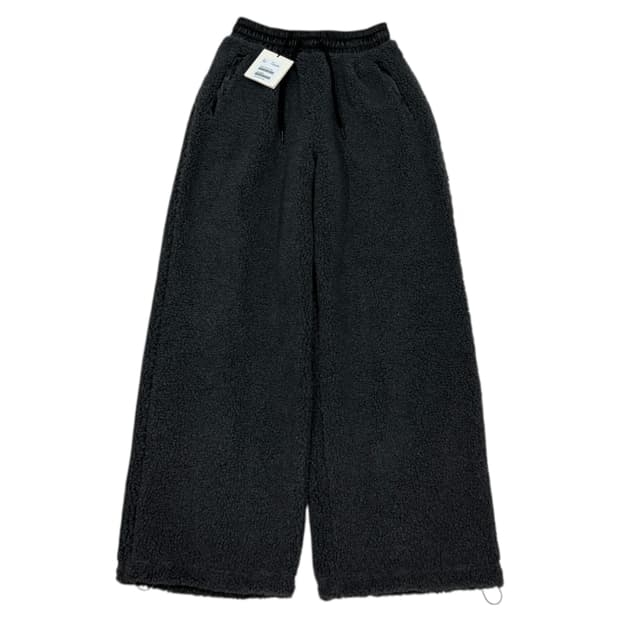 앳코너 플리스 후리스 뽀글이 스트링 팬츠 바지 차콜 그레이