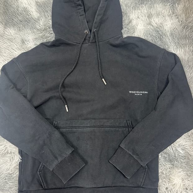 [플라워/44] 우영미 플라워 백로고 후드티