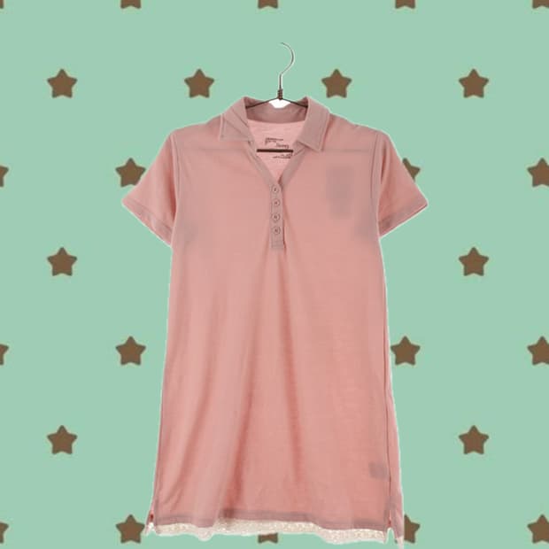 JPN vintage 핑크 미니원피스