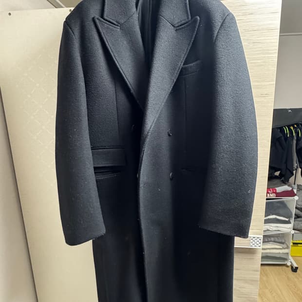 수아레 / 울 블렌드 더블 갱코트 블랙 / L