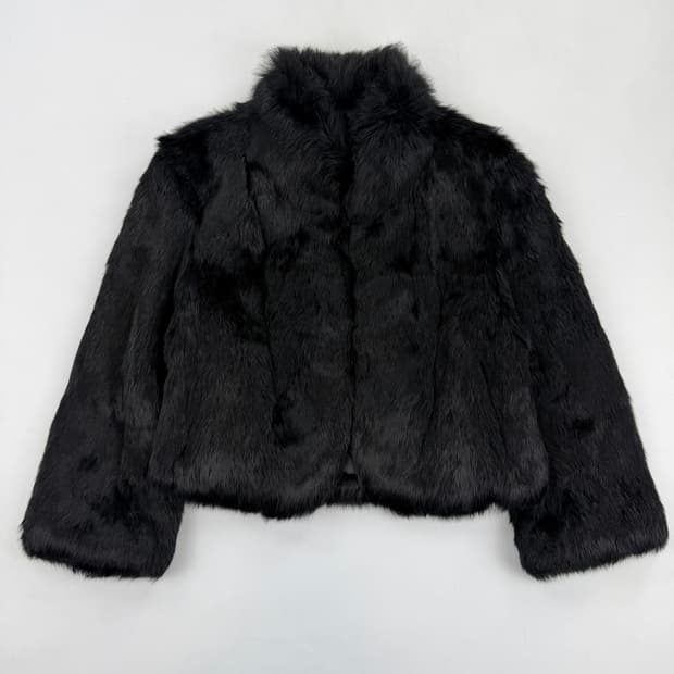토끼털 퍼 자켓