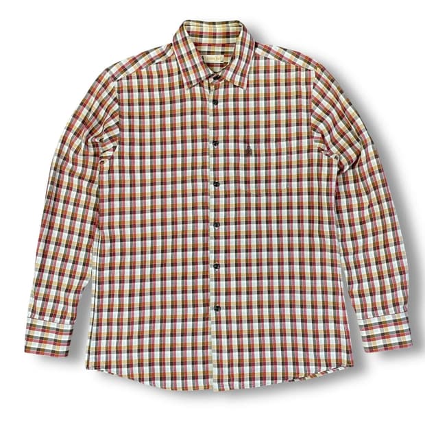 LONDON FOG 런던포그 체크 원포켓 긴팔 셔츠 100