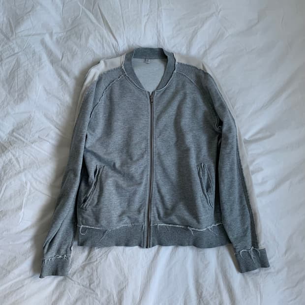 그레이 코튼 블루종