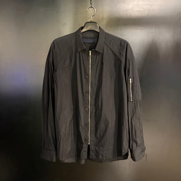 준지 나일론 지퍼 셔츠