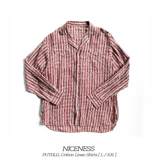 나이스네스 PUTHLI.L 코튼 린넨 셔츠 L사이즈 Niceness