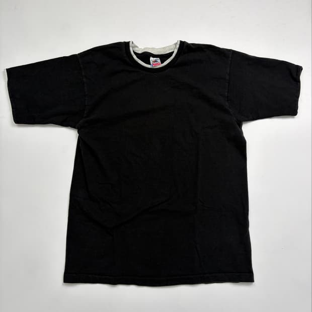 90s Double Layer Blank Tee (black/grey)