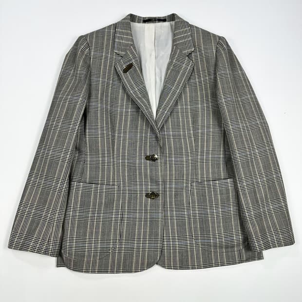 DAKS 닥스 클래식 체크패턴 투버튼 블레이져 여성M