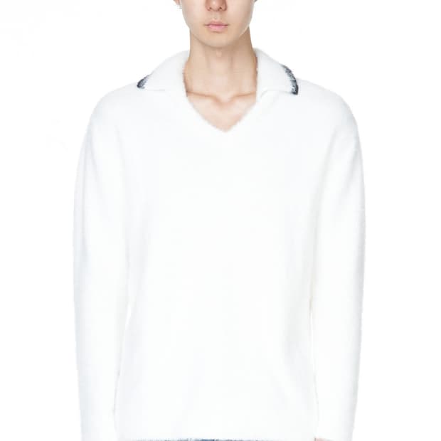 어네스트 w 베이커 브이넥 폴로 니트