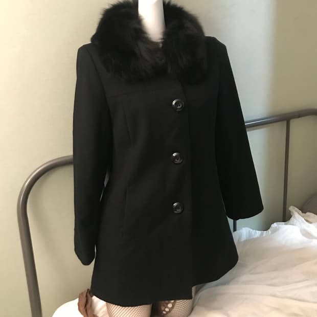 JPN vintage 모리걸 라떼갸루 퍼 코트