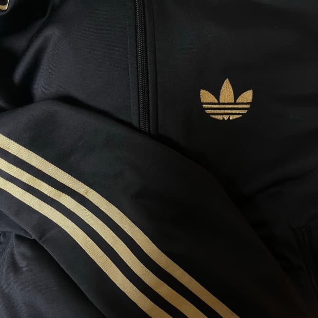 아디다스 블랙 골드 금색 져지 트랙자켓 95