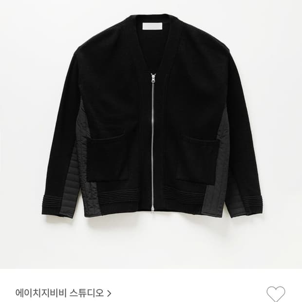 hgbb studio salmon zip-up (jet black)