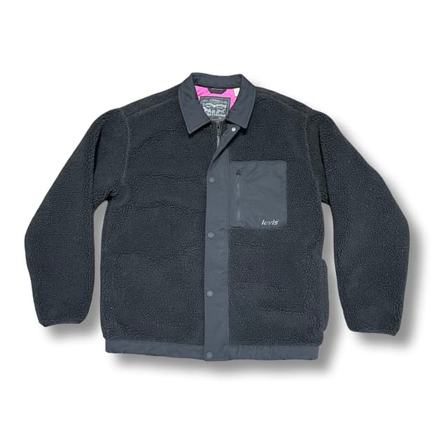 [S] 리바이스 블랙 뽀글이 플리스 자켓