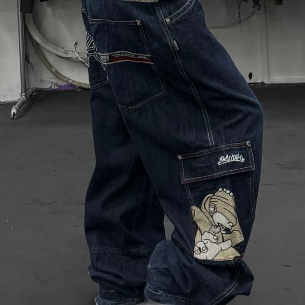 VTG 올드스쿨 데님 카고팬츠