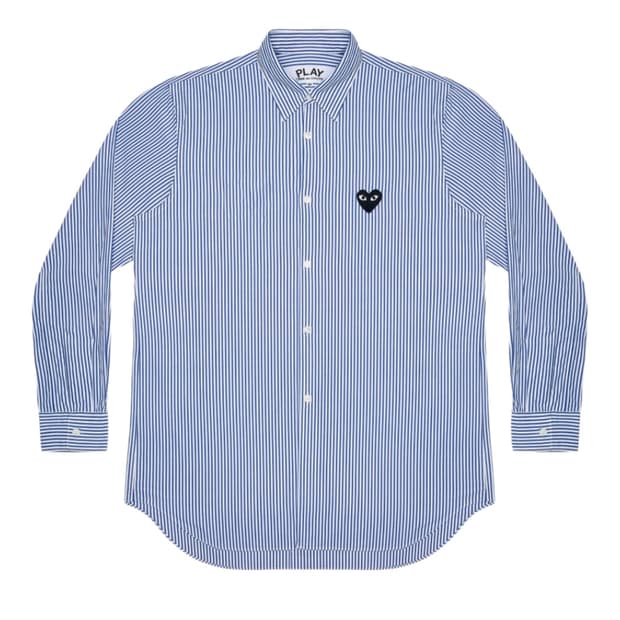 꼼데가르송 플레이라인 스트라이프 셔츠 XL
