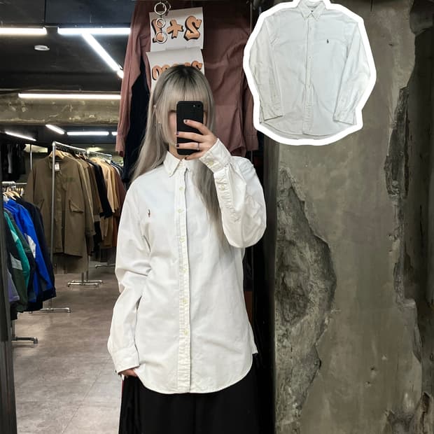 폴로 랄프로렌 셔츠 화이트 M  #csz2933