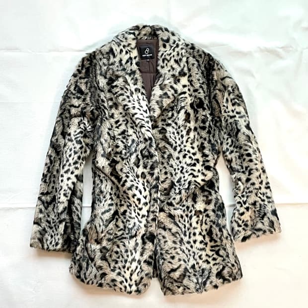 에잇세컨즈 8 Seconds 레오파드 에코 퍼 자켓 코트