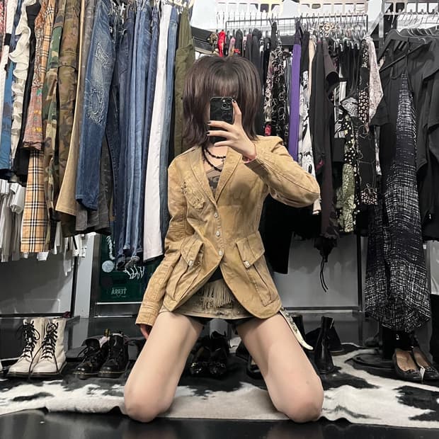 디젤 카모 패턴 자켓