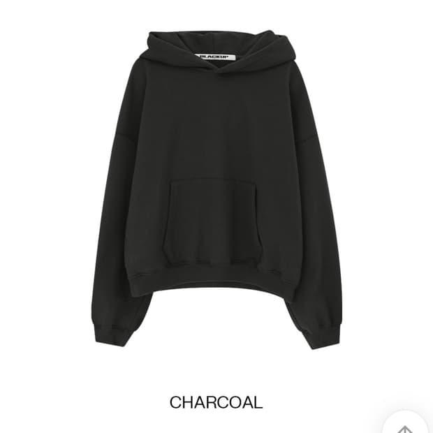 블랙업 헤비웨스트 오버핏 후드