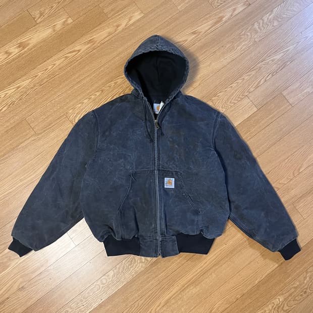 [M] 90s USA 빈티지 칼하트 액티브 자켓 JR105 BLK