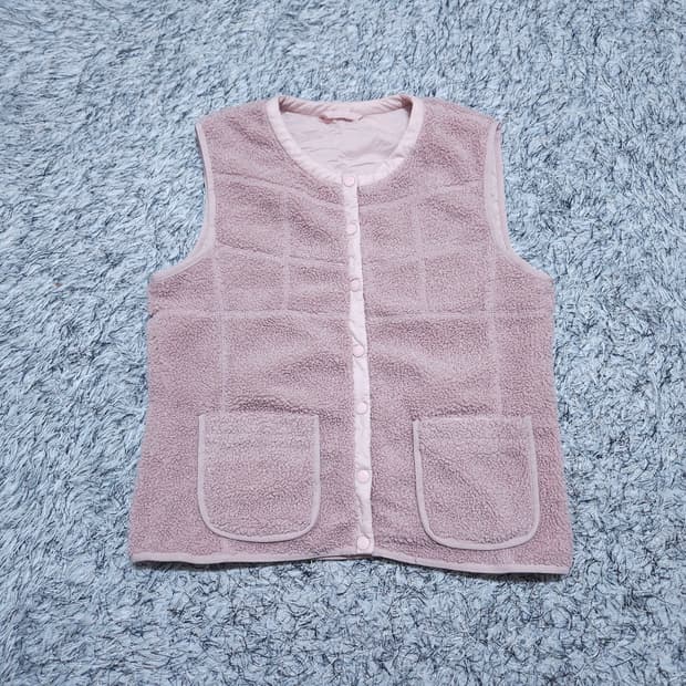 팬텀골프)90 여자 분홍 뽀글이조끼 방풍조끼 / 왕눈이샵