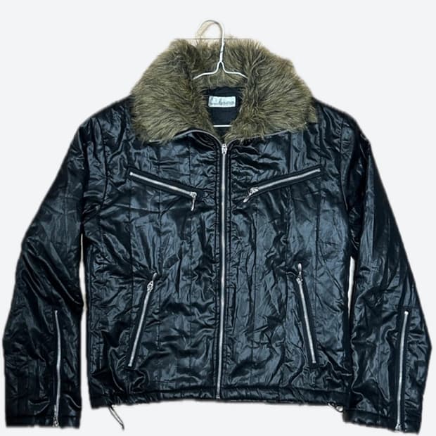 Evolution 블랙 퍼 자켓